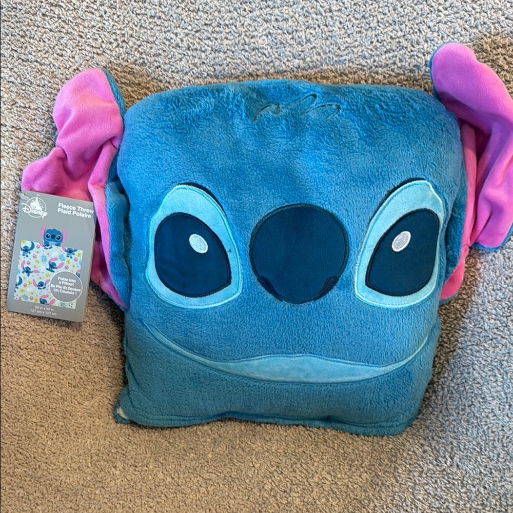 Disney Plush Blue and Pink Stitch Stuffed Animal